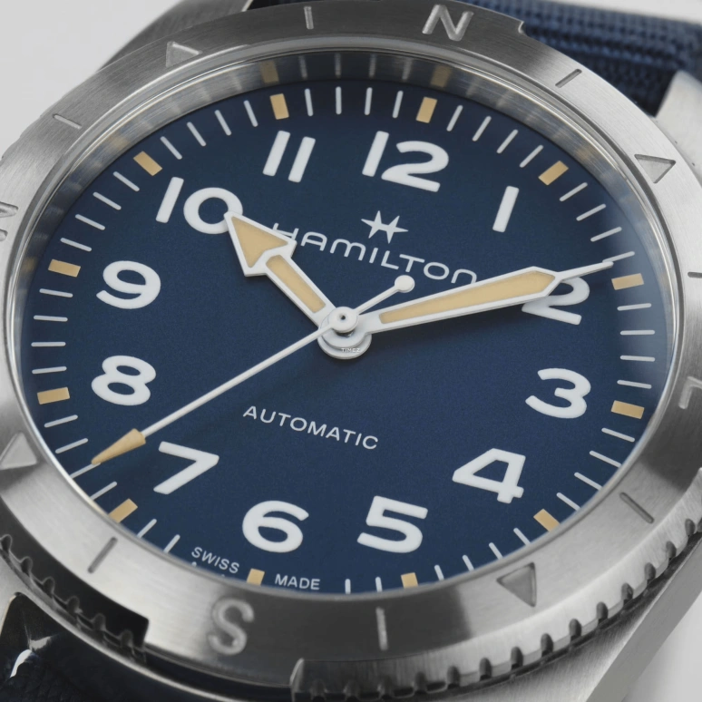 Hamilton,Khaki Field 37mm,37mm,Stainless Steel,Blue,Automatic,80hours,In-house Caliber,H70225940