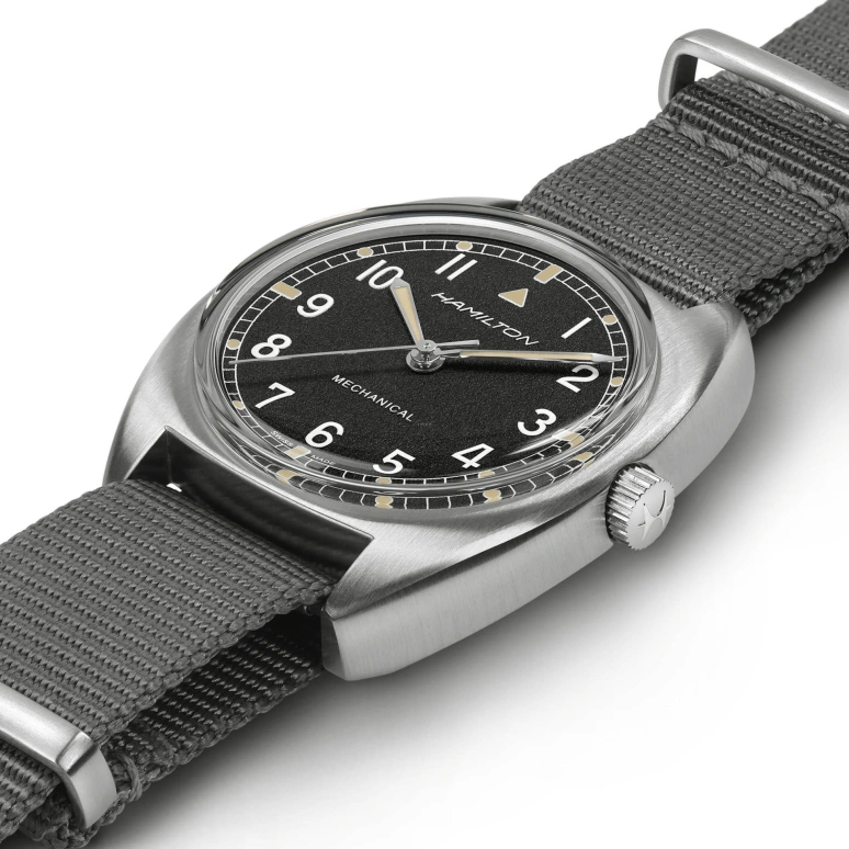 Hamilton,Khaki Aviation 35mm,35mm,Stainless Steel,Black,Handwound,Day,80hours,H76419931