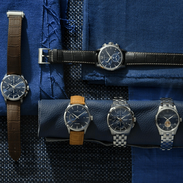 Hamilton,Jazzmaster 42mm,42mm,Stainless Steel,Blue,Automatic,60hours,In-house Caliber,H32586541