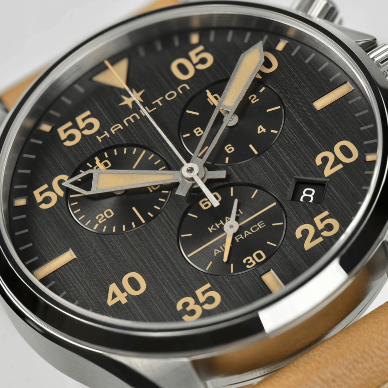 Hamilton,Khaki Aviation 44mm,44mm,Stainless Steel,Black,Quartz,26280hours,Sapphire,Crystal Glass,H76722531
