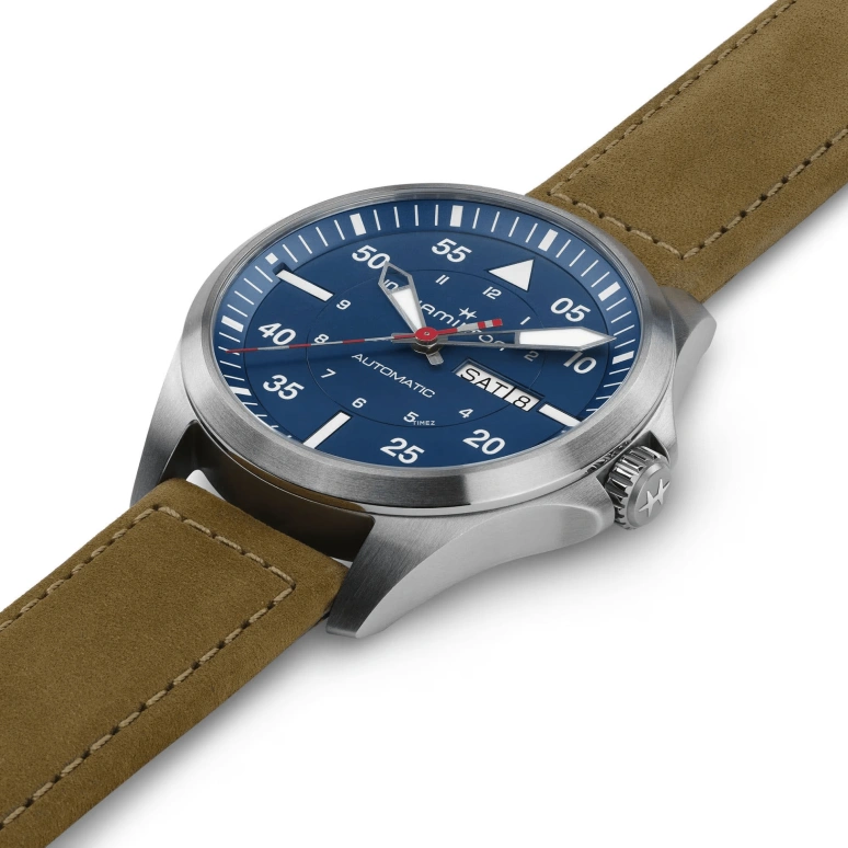 Hamilton,Khaki Aviation 42mm,42mm,Titanium,Blue,Automatic,Date,Day,H64655941