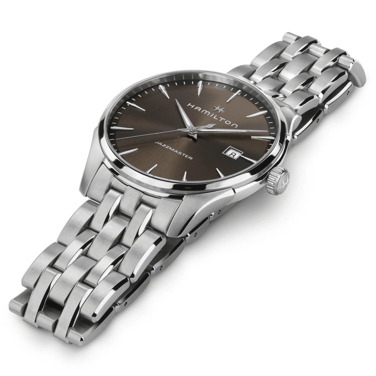 Hamilton,Jazzmaster 40mm,40mm,Stainless Steel,Coffee,Quartz,26280hours,Sapphire,Crystal Glass,H32451101