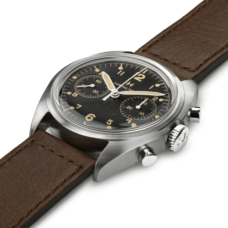 Hamilton,Khaki Aviation 40mm,40mm,Stainless Steel,Black,Handwound,Chronograph,60hours,H76409530