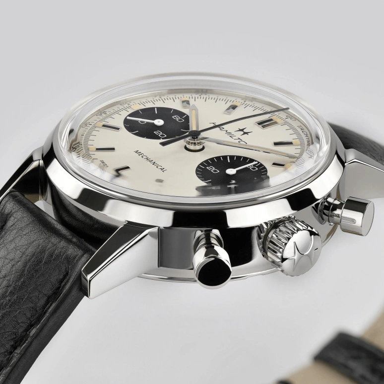 Hamilton,American Classic 40mm,40mm,Stainless Steel,White,Handwound,Chronograph,Date,H38429710