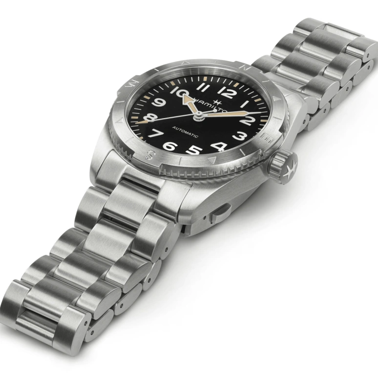 Hamilton,Khaki Field 37mm,37mm,Stainless Steel,Black,Automatic,Sapphire,Crystal Glass,Round,H70225130