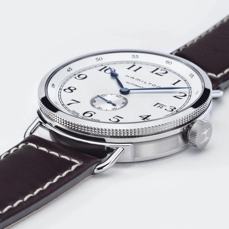 Hamilton,Khaki Navy 40mm,40mm,Stainless Steel,Silver,Automatic,Date,42hours,H78465553
