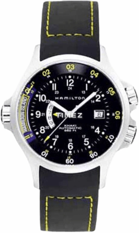 Hamilton,Khaki Action 42mm,42mm,Stainless Steel,Black,Sapphire,Crystal Glass,H77645333