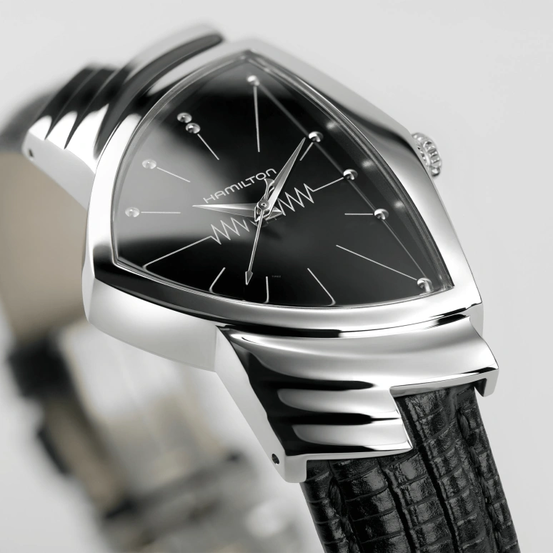 Hamilton,Ventura 32.30x50.30mm,32.30x50.30mm,Stainless Steel,Black,Quartz,26280hours,Glass,H24411732