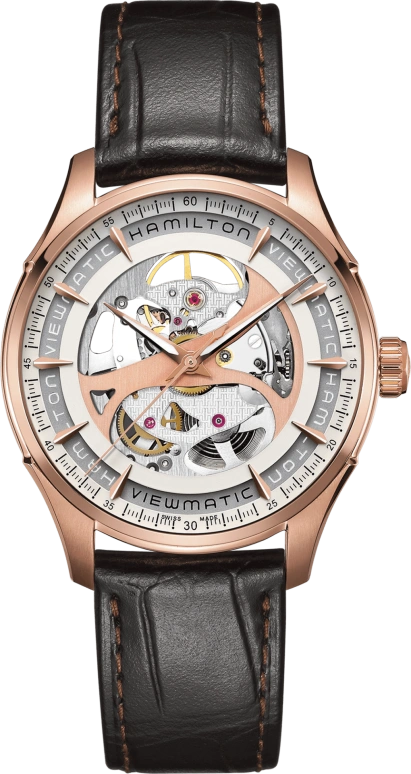 Hamilton,Jazzmaster 40mm,40mm,Stainless Steel,Rose Gold,White,Automatic,80hours,In-house Caliber,H42545551