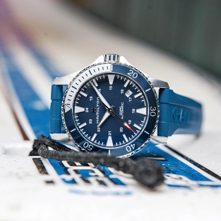 Hamilton,Khaki Navy 40mm,40mm,Stainless Steel,Luminous,Silver,Blue,Automatic,80hours,In-house Caliber,H82345341