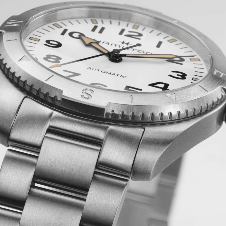 Hamilton,Khaki Field 41mm,41mm,Stainless Steel,White,Automatic,80hours,In-house Caliber,H70315110