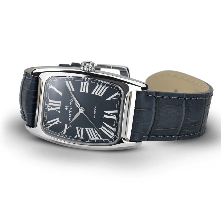Hamilton,American Classic 34.50x38mm,34.50x38mm,Stainless Steel,Blue,Handwound,80hours,In-house Caliber,H13519641