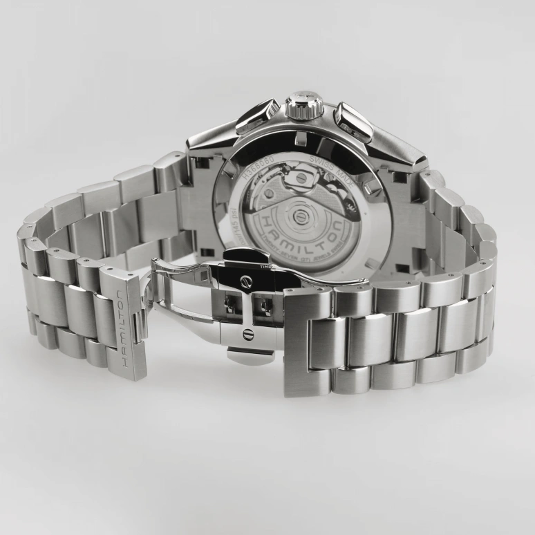 Hamilton,Jazzmaster 42mm,42mm,Stainless Steel,Blue,Automatic,Chronograph,Day,H36656140