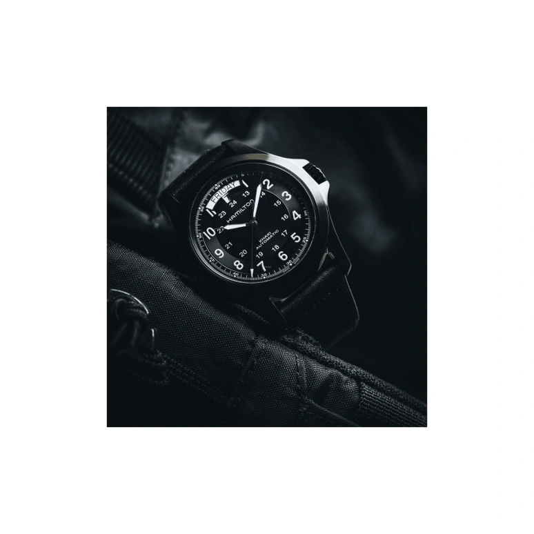 Hamilton,Khaki Field 40mm,40mm,Stainless Steel,Black,Automatic,Date,Day,H64465733