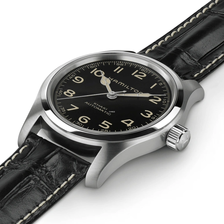 Hamilton,Khaki Field 42mm,42mm,Stainless Steel,Black,Automatic,80hours,In-house Caliber,H70605732