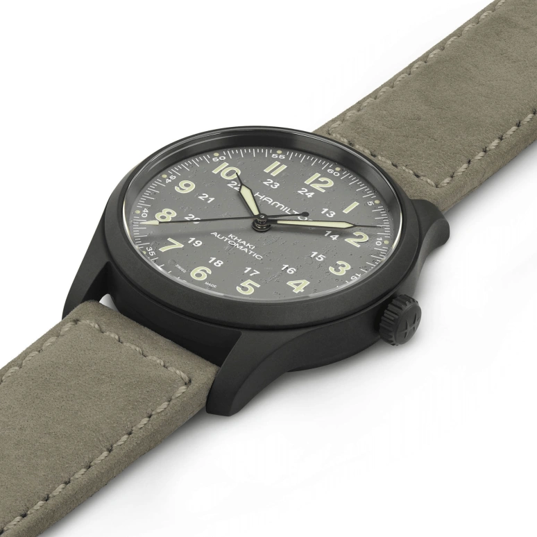 Hamilton,Khaki Field 38mm,38mm,Titanium,Grey,Automatic,80hours,In-house Caliber,H70215880
