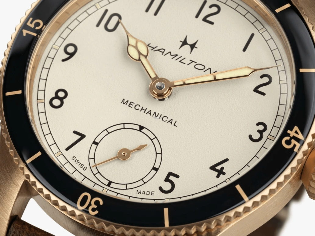 Hamilton,Khaki Aviation 43mm,43mm,Bronze,Titanium,White,Handwound,46hours,Sapphire,Crystal Glass,H76709510