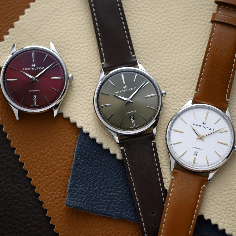 Hamilton,Jazzmaster 40mm,40mm,Stainless Steel,Wine Red,Automatic,Day,42hours,H38525771