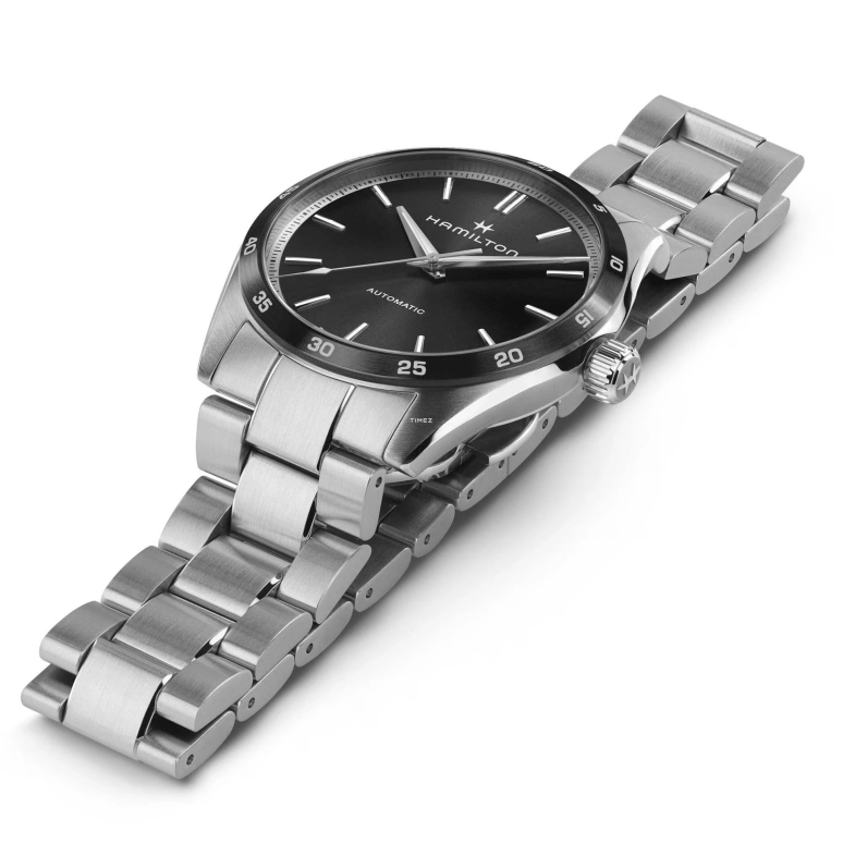Hamilton,Jazzmaster 38mm,38mm,Stainless Steel,Black,Automatic,Sapphire,Crystal Glass,Round,H36205130