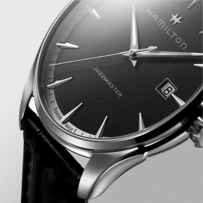 Hamilton,Jazzmaster 40mm,40mm,Stainless Steel,Black,Quartz,26280hours,Sapphire,Crystal Glass,H32451731