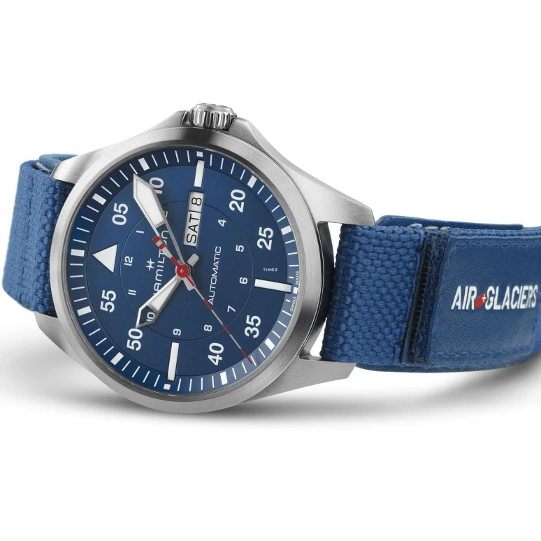 Hamilton,Khaki Aviation 42mm,42mm,Titanium,Blue,Automatic,Date,Day,H64655941