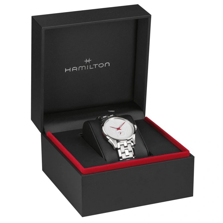 Hamilton,Jazzmaster 40mm,40mm,Stainless Steel,White,Quartz,Sapphire,Crystal Glass,Round,H38421110