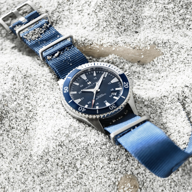 Hamilton,Khaki Navy 40mm,40mm,Stainless Steel,Luminous,Silver,Blue,Automatic,80hours,In-house Caliber,H82345941