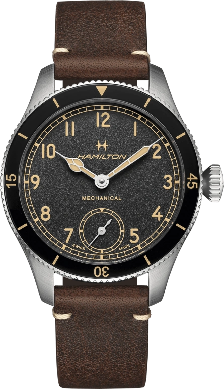 Hamilton,Khaki Aviation 43mm,43mm,Stainless Steel,Black,Handwound,46hours,Sapphire,H76719530