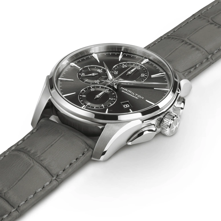 Hamilton,Jazzmaster 42mm,42mm,Stainless Steel,Black,Automatic,Chronograph,Day,H32586881