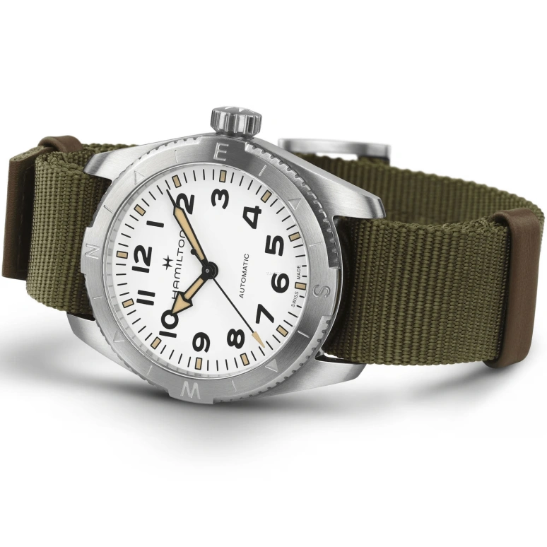 Hamilton,Khaki Field 37mm,37mm,Stainless Steel,White,Automatic,80hours,In-house Caliber,H70225910