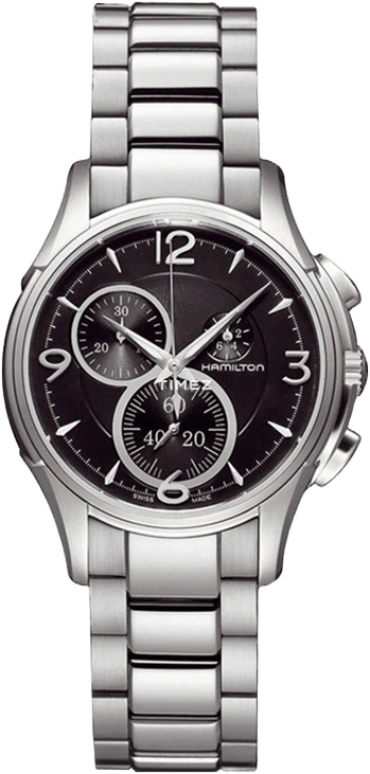 Hamilton,Jazzmaster 37mm,37mm,Stainless Steel,Black,Sapphire,Crystal Glass,Open,H32372135