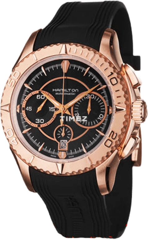 Hamilton,American Classic 44mm,44mm,Stainless Steel,Black,Sapphire,Crystal Glass,Gold,H37646331