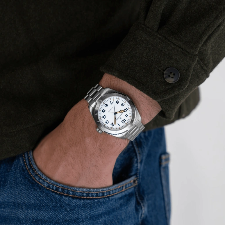 Hamilton,Khaki Field 41mm,41mm,Stainless Steel,White,Automatic,80hours,In-house Caliber,H70315110