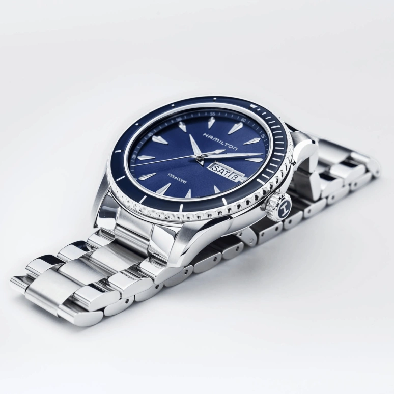 Hamilton,Jazzmaster 42mm,42mm,Stainless Steel,Blue,Quartz,Date,Day,H37551141