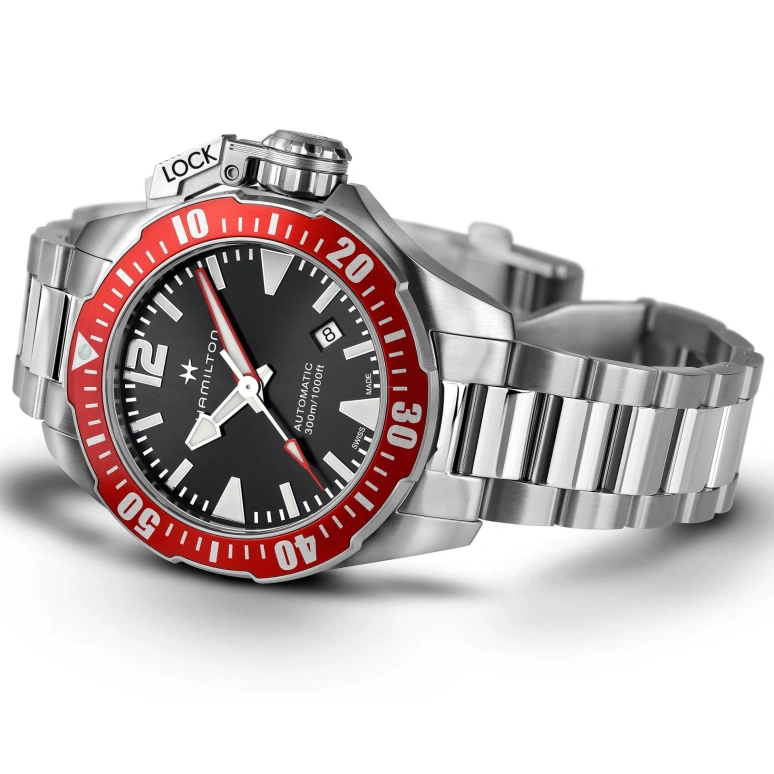 Hamilton,Khaki Navy 42mm,42mm,Stainless Steel,Aluminium,Black,Automatic,80hours,In-house Caliber,H77725135