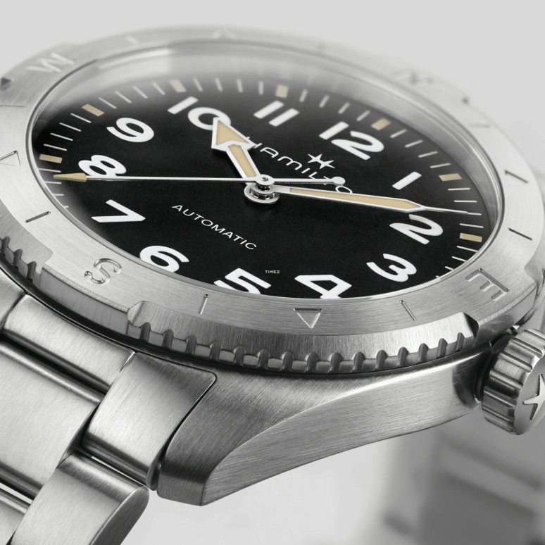 Hamilton,Khaki Field 37mm,37mm,Stainless Steel,Black,Automatic,Sapphire,Crystal Glass,Round,H70225130