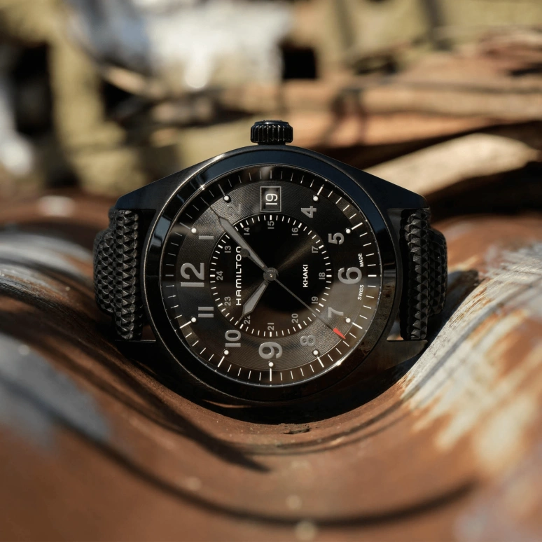 Hamilton,Khaki Field 40mm,40mm,Stainless Steel,Black,Quartz,Chronograph,Date,H68401735