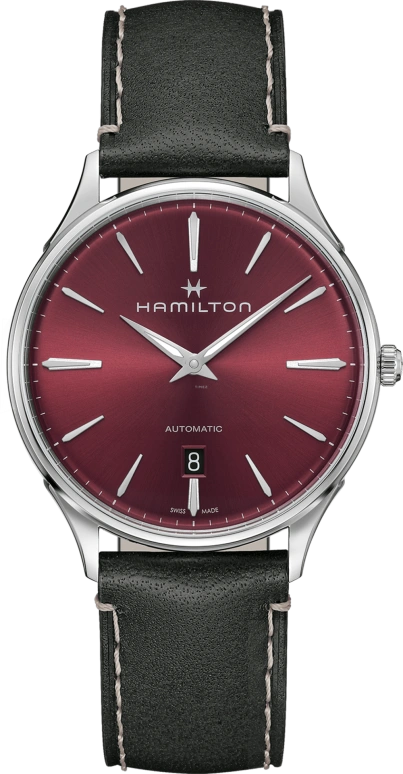 Hamilton,Jazzmaster 40mm,40mm,Stainless Steel,Wine Red,Automatic,Day,42hours,H38525771