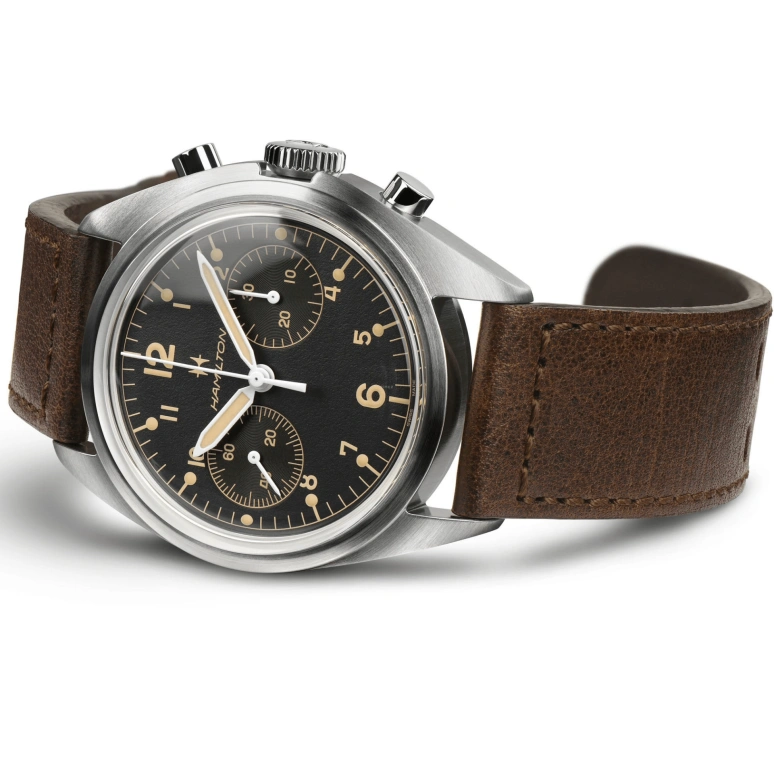 Hamilton,Khaki Aviation 40mm,40mm,Stainless Steel,Black,Handwound,Chronograph,60hours,H76409530