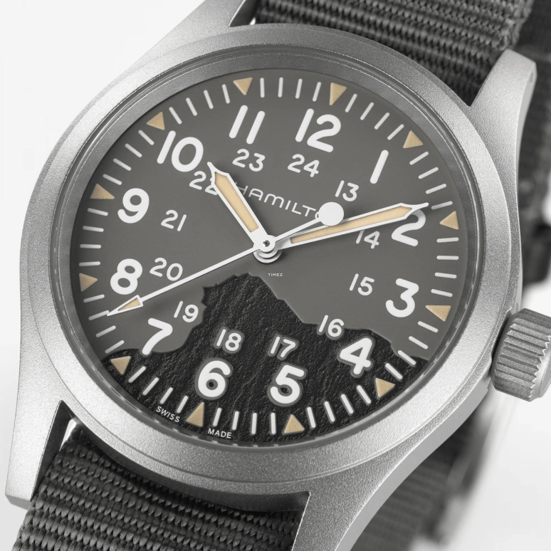 Hamilton,Khaki Field 38mm,38mm,Stainless Steel,Grey,Handwound,80hours,In-house Caliber,H89449980