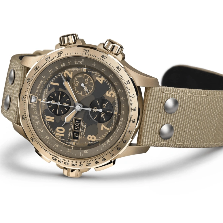 Hamilton,Khaki Aviation 45mm,45mm,Stainless Steel,Green,Automatic,Chronograph,Date,Day,H77916920