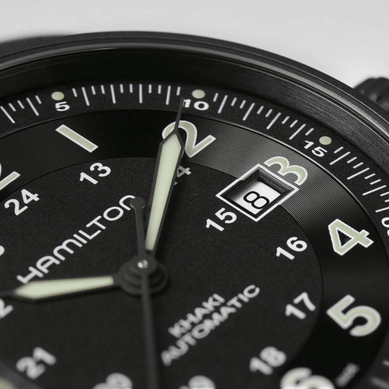 Hamilton,Khaki Field 42mm,42mm,Titanium,Black,Automatic,Date,80hours,H70575733