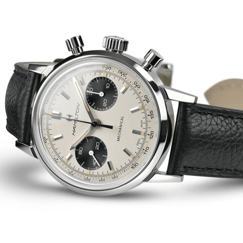 Hamilton,American Classic 40mm,40mm,Stainless Steel,White,Handwound,Chronograph,Date,H38429710