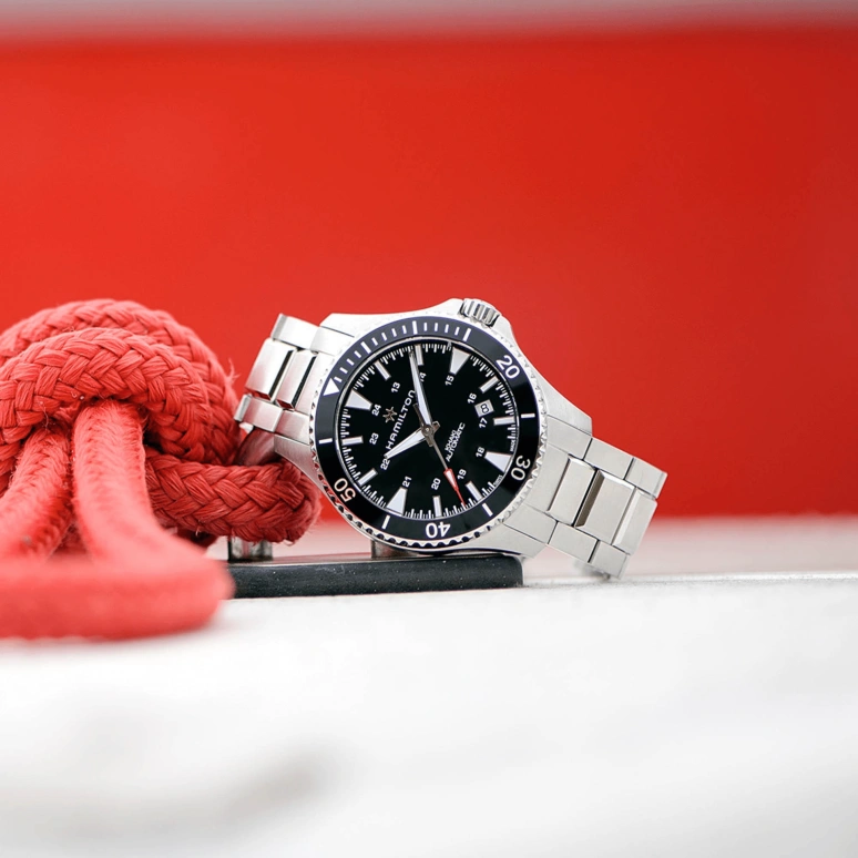 Hamilton,Khaki Navy 40mm,40mm,Stainless Steel,Black,Automatic,80hours,In-house Caliber,H82335131