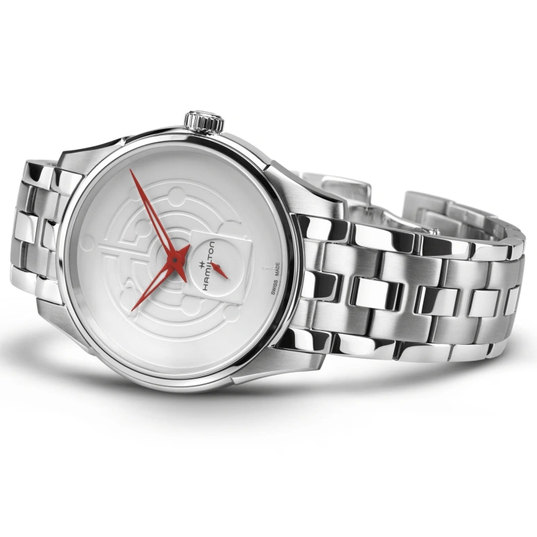 Hamilton,Jazzmaster 40mm,40mm,Stainless Steel,White,Quartz,Sapphire,Crystal Glass,Round,H38421110