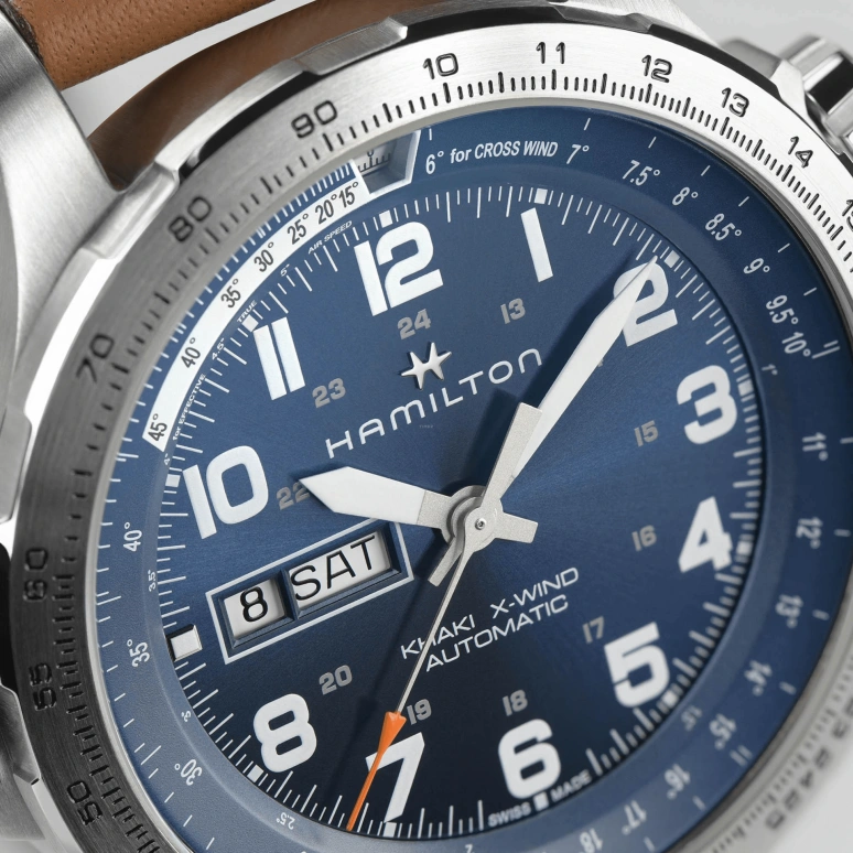 Hamilton,Khaki Aviation 45mm,45mm,Stainless Steel,Blue,Automatic,Chronograph,Date,Day,H77765541
