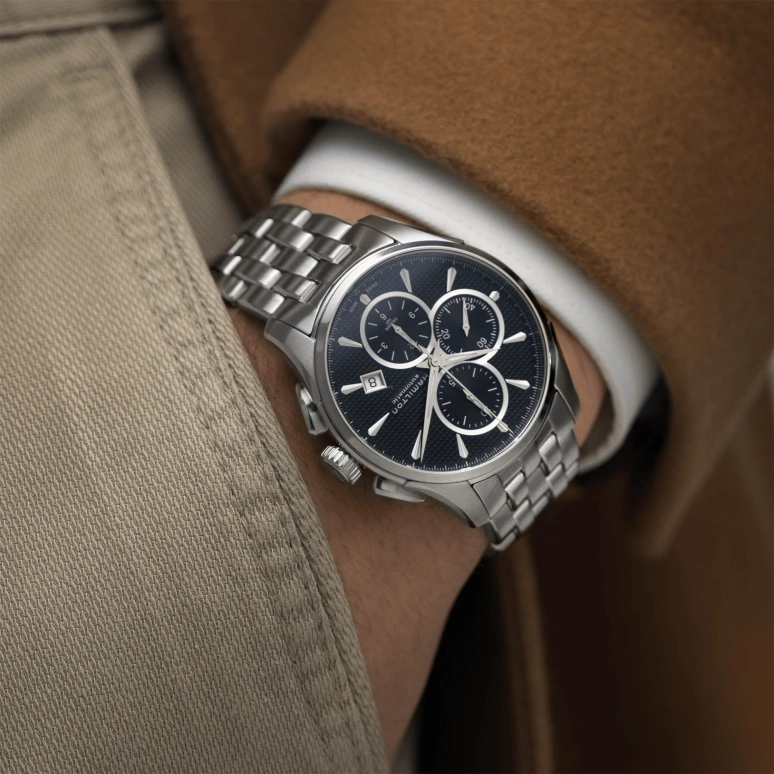 Hamilton,Jazzmaster 42mm,42mm,Stainless Steel,Black,Automatic,Chronograph,Date,Day,H32596131