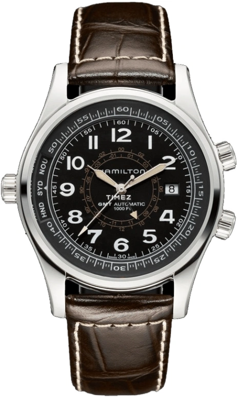 Hamilton,Khaki Navy 42mm,42mm,Stainless Steel,Black,Automatic,42hours,Sapphire,Crystal Glass,H77505535