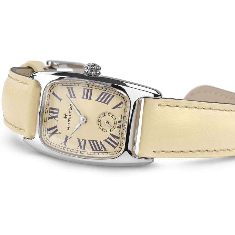 Hamilton,American Classic 23.50x27.40mm,23.50x27.40mm,Stainless Steel,Beige,Cream,Quartz,Sapphire,Glass,Rectangular,H13321821