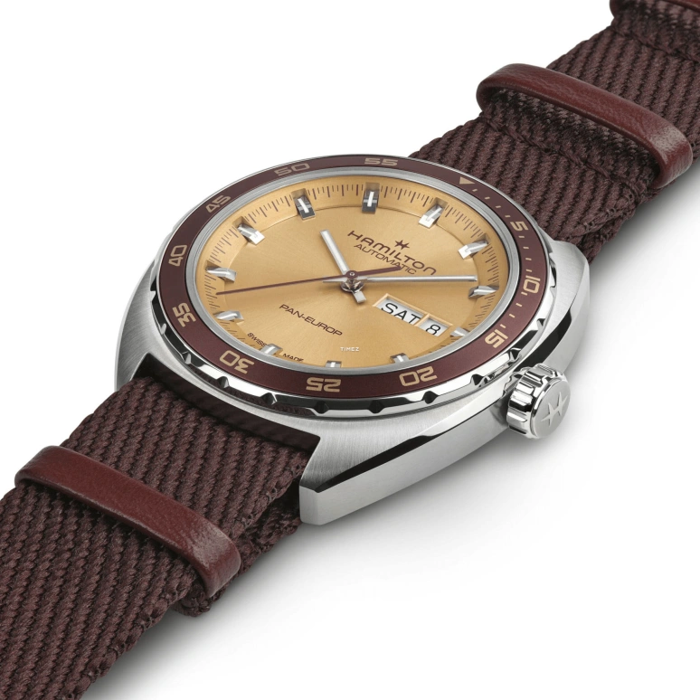 Hamilton,American Classic 42mm,42mm,Stainless Steel,Yellow,Automatic,Sapphire,Crystal Glass,Round,H35435820